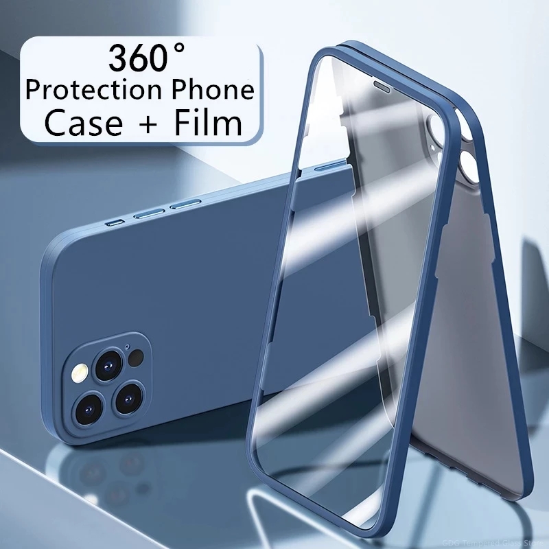 Cel mainou 360 Telefon complet cu protectorul de ecran Integrat Capac de acoperire din sticlă pentru iPhone 12 pro max